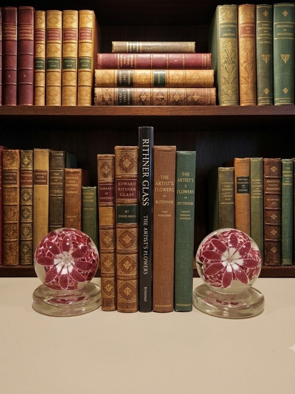 Edward Rithner Art Glass Bookends Paperweights - Picture 2 of 9